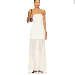 REVOLVE White Strapless Maxi Dress
